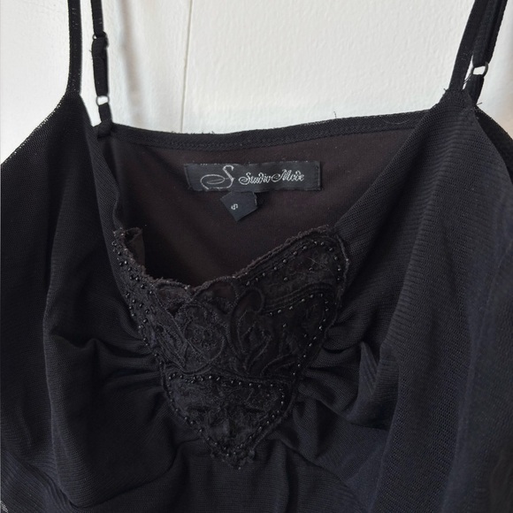 ✨ Studio Mode Y2K Black Lace Camisole - Size S - Picture 3 of 4